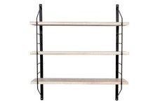 LIBRERIA A PARETE METALLO LEGNO SCAFFALE BACHECA MURO RIPIANI MENSOLE MENSOLA