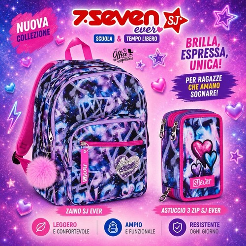 Kit zaino astuccio 3 zip - zaino,