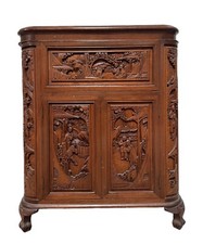 Mobile da bar Cinese, in legno intarsiato