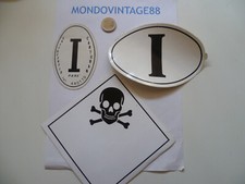 3 pz vecchi adesivi camion carrozzeria vintage veleno attenzione segni tempo