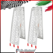 Coppia rampe carico pieghevole in alluminio antiscivolo moto rimorchi tosaerba