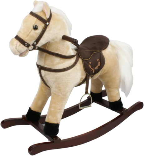 Cavallo dondolo beige - a,