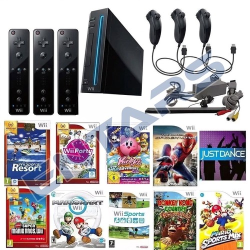 Nintendo wii nera console - nintendo,