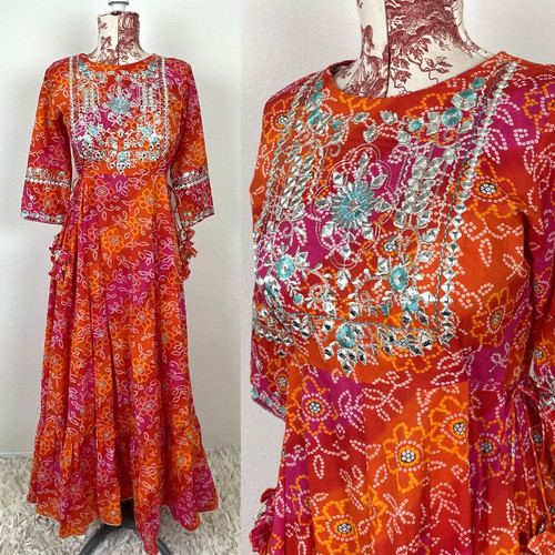 Abito sari rosa arancione - rosa,