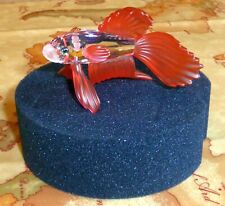 SWAROVSKI 660941 - Pesce Combattente Siamese Rosso - cm 8 - Nuovo con Scatola