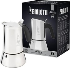 Bialetti Venus Caffettiera/Moka Caffettiera Espresso 6 Tazze Induzione Acciaio Inox