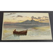 Cartolina Illustratore Migliaro Napoli - Il Vesuvio