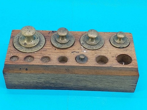 Vecchi pesi ottone - pesi, in