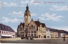 Antica Ak Waldheim Mercato Municipio Con Fontana Ornamentale 1917 47