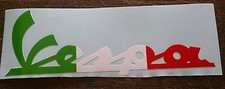 ADESIVI SCRITTA VESPA PIAGGIO TRICOLORE ITALIA (COPPIA)