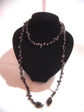 Collana vintage quarzo fumè - collana,