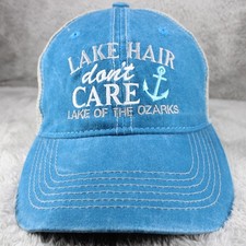 Lake Hair Don't Care Hat Cap Womens Strap Back Outdoor Boating Nautical Ozarks
