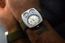 MORTIMA RARE MENS MAYERLING SURVIVAL 46MM COMPASS + THERMOMETER WATCH UHR MONTRE