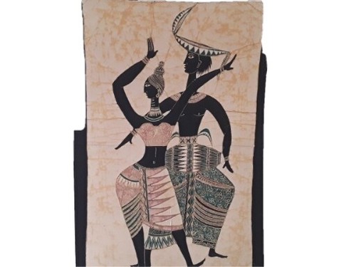 Arazzo tessuto batik arte - in, batik,