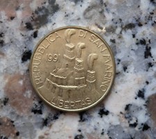 MONETA DA 200 LIRE DI SAN MARINO DEL 1991 In fior di conio-tagliata dalle serie