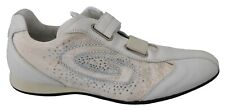 ALBERTO GUARDIANI Scarpe Sneakers Donna Avorio Bianco Cristallo Logo EU39/US8,5