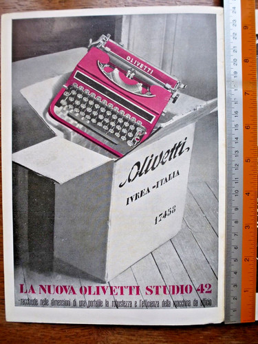 Pubblicità 1939 olivetti - pubblicità,