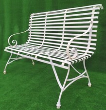 PANCHINA DA ESTERNO GIARDINO IN VERO FERRO BATTUTO A MANO - CM 150