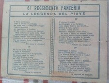 LEGGENDA DEL PIAVE TESTO 67°