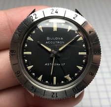 Orologio Uomo Vintage 1967 Bulova Accutron Astronaut GMT Tuning Fork 214HN