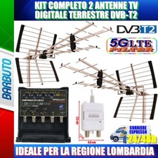 KIT ANTENNA PER REGIONE LOMBARDIA TV DIGITALE TERRESTRE A 2 ANTENE