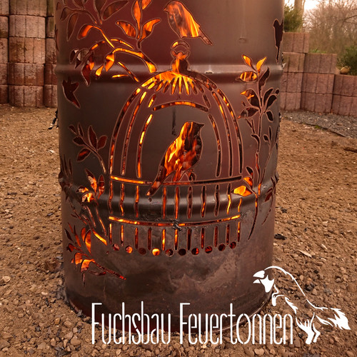 Bidone fuoco gabbia per