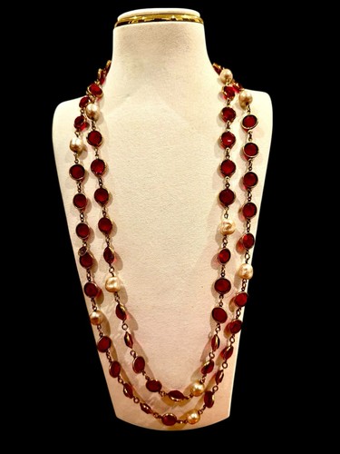Collana chanel 1981 rosso - chanel,
