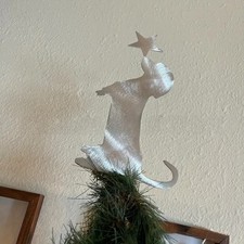 White Metal Dachshund