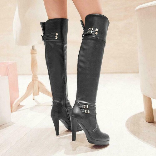 Stivali donna sexy zip - , plateau