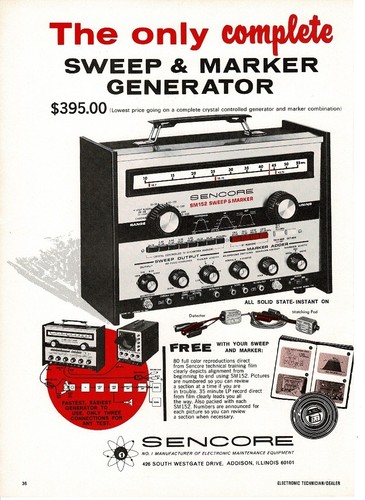 1969 sencore sm152 - sm152, sweep