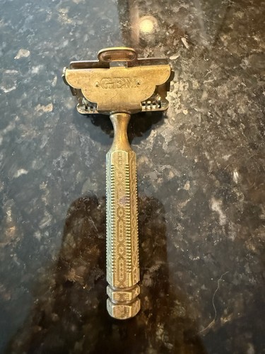 Rasoio ottone epoca anni - ottone,
