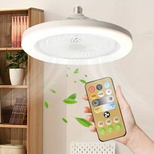 Lampadario con Ventilatore da Soffitto Luce Telecomando Pale Coperte Silenzioso