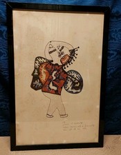 litografia Disegno Numerato Sebastiano Carta Vintage