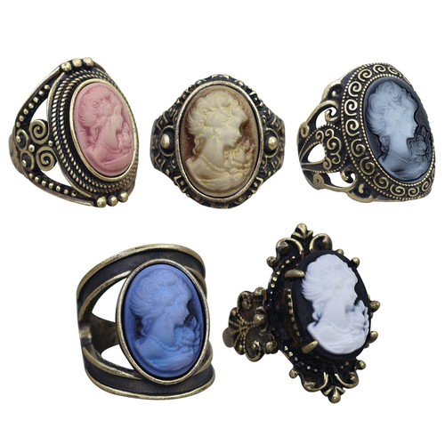 Pezzi anelli cammeo vintage - anelli,