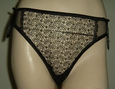 CULOTTE SLIP NERO RETE E  PIZZO VALERY TAGLIA 4 SEXY LINGERIE INTIMO