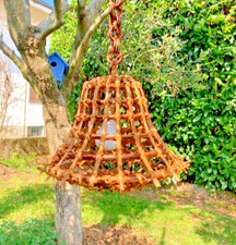 Lampadario,lampada in bambù, vimini, midollino, Italia, anni '60.