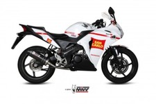 Scarico Completo MIVV Oval Carbonio Coppa Carbonio Honda Cbr 125 R 2011 > 2016