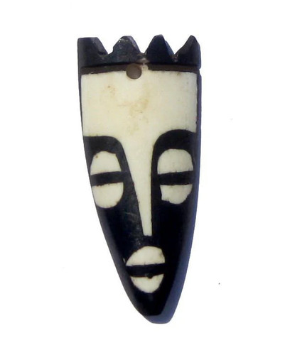 Ciondolo osso batik maschera - ciondolo,