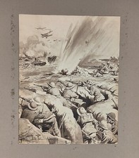 ALDO RAIMONDI     Dipinto :  "Nella Battaglia Soldati In Terra d'Africa"