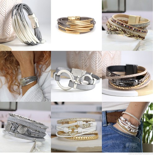 Bracciale pom vera pelle - in,