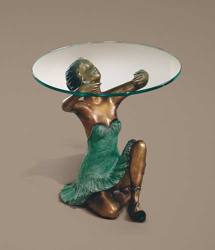 Tavolino salotto bronzo - bronzo, con