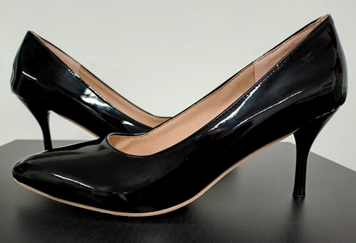 Scarpe corte nere lucide tacco - corte,