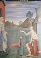 Poster Originale Carlo Carrà Le Figlie di Loth 1919 Manifesto Biennale Venezia