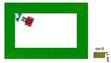 Cornice in legno verde opaca