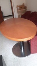 Tavolo riunioni ovale con appoggio centrale in acciaio misure circa 200x110