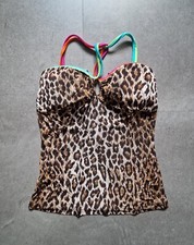 DOLCE & GABBANA - TOP  CANOTTA  LEOPARDATA MARRONE  TG. 3