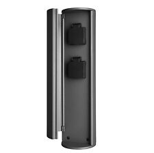 Colonnina multipresa verticale da giardino palo 2 prese elettriche 230V IP67