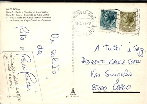 Cartolina con autografo - con, como