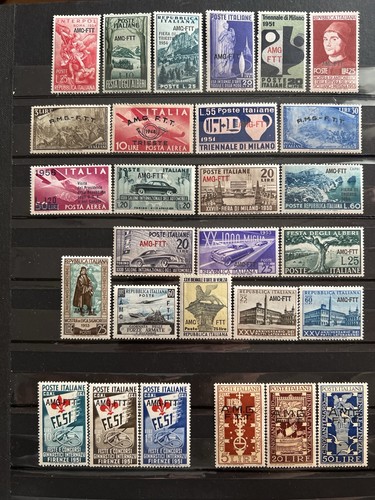 Lot timbres italie amg ftt - italie, amg-ftt