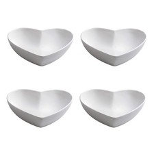 4 Pcs Heart Shaped Dinner Plates for Romantic Ciotole Dessert Forma Cuore